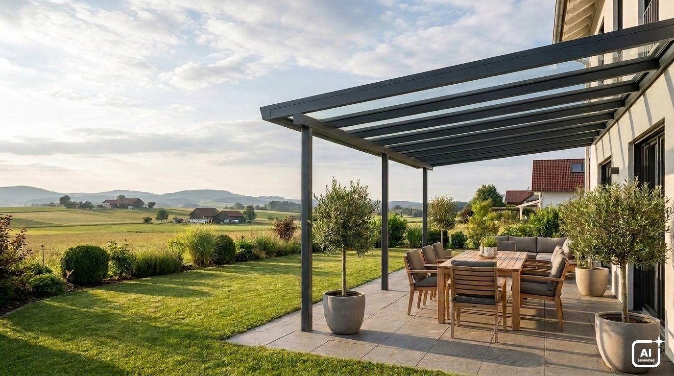 Terrassenüberdachung aus Aluminium in Aldingen
