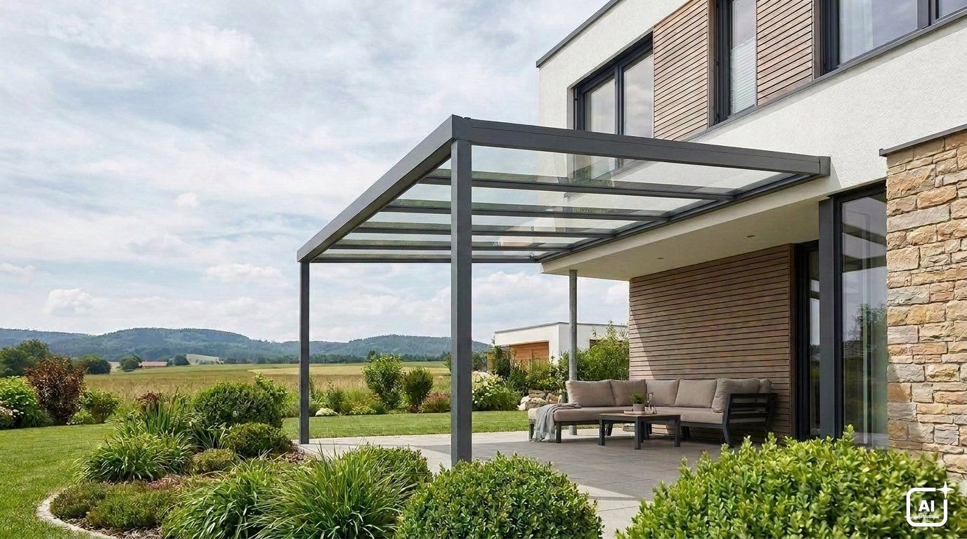 Terrassenüberdachung aus Aluminium in Bad Dürrheim