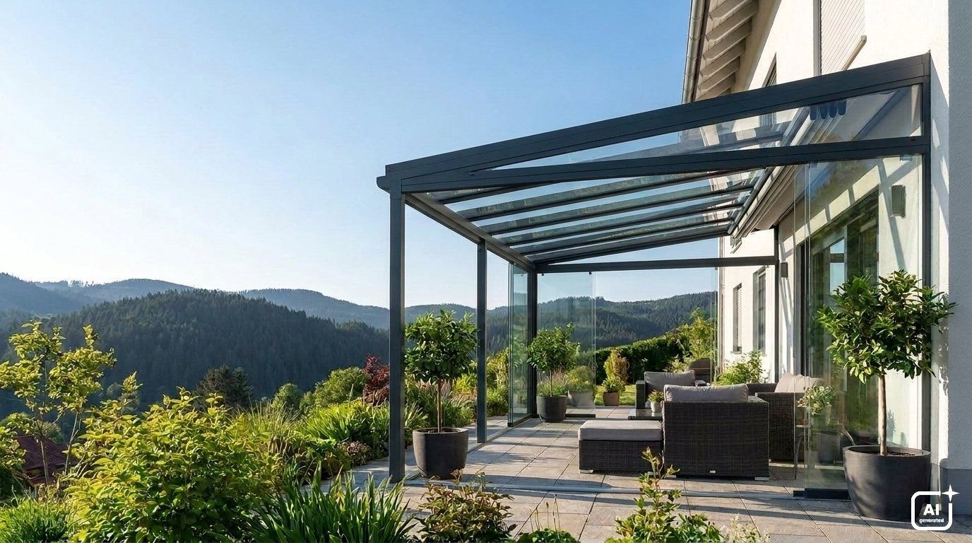 Terrassenüberdachung aus Aluminium in Bräunlingen