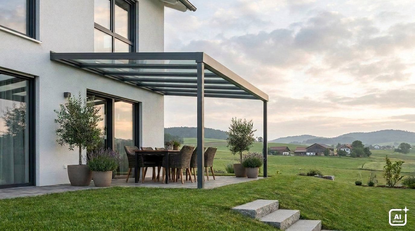 Terrassenüberdachung aus Aluminium in Donaueschingen