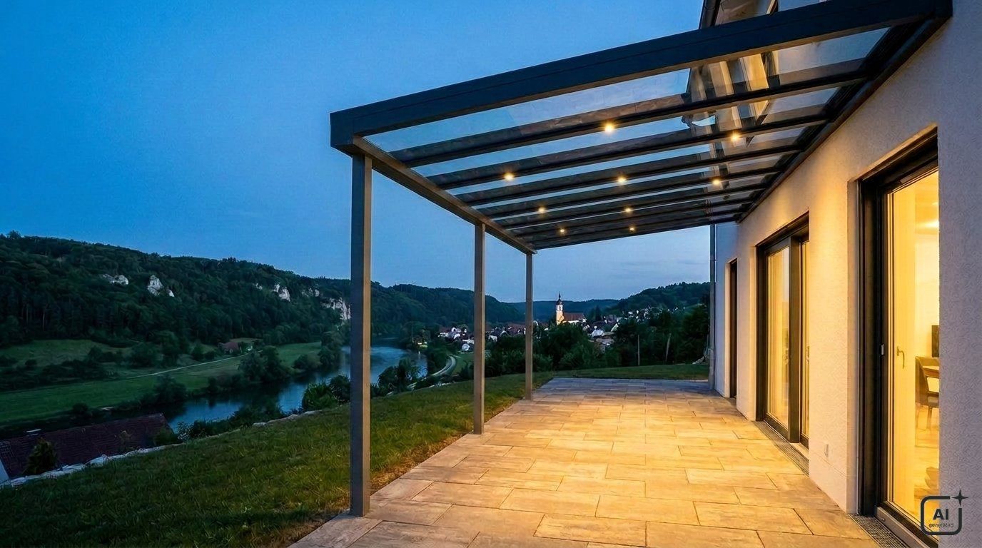 Terrassenüberdachung aus Aluminium in Geisingen