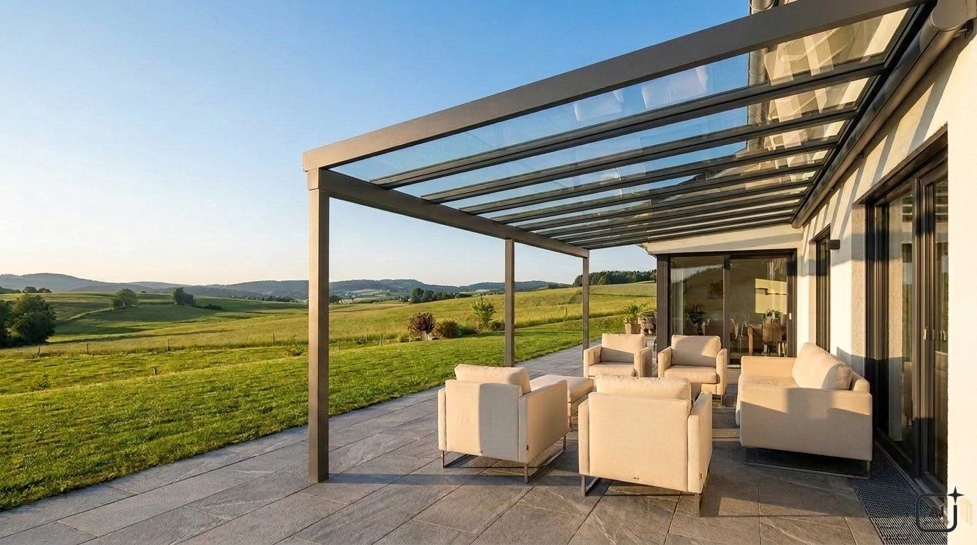 Terrassenüberdachung aus Aluminium in Gosheim