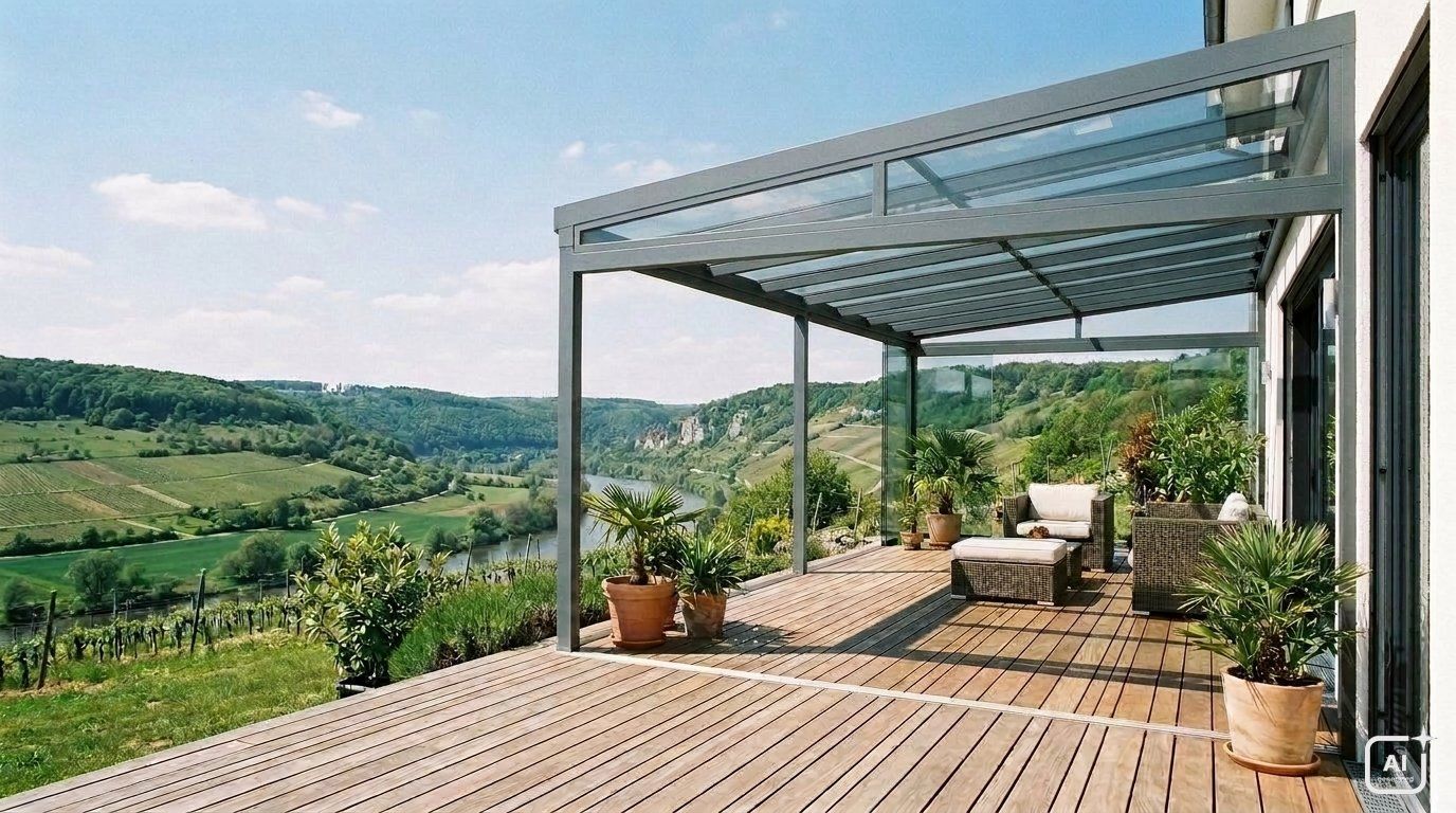 Terrassenüberdachung aus Aluminium in Mühlheim an der Donau