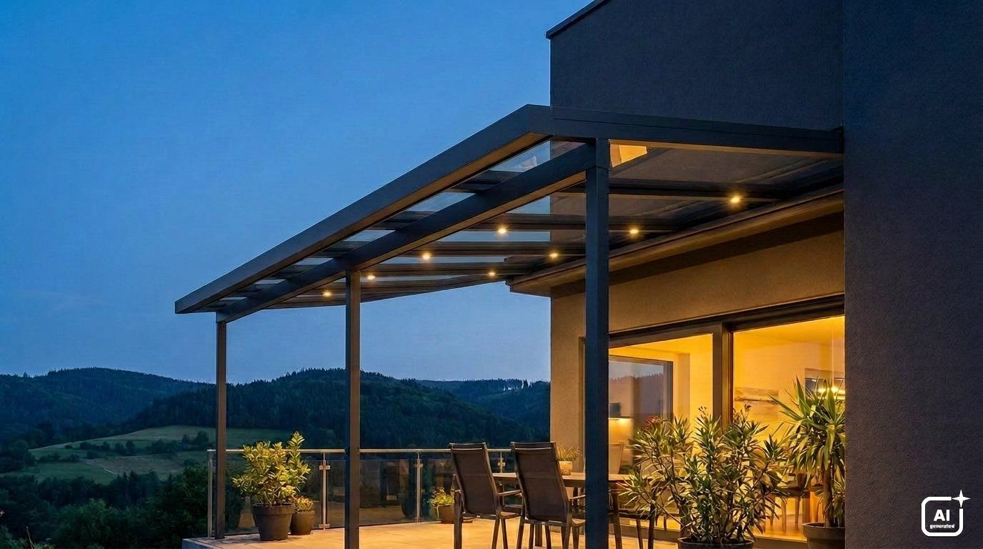 Terrassenüberdachung aus Aluminium in Niedereschach