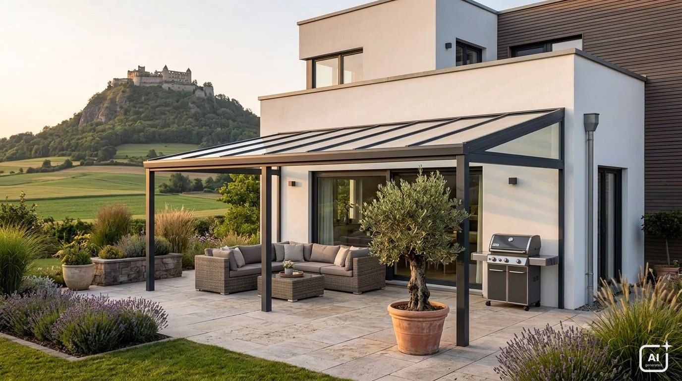 Terrassenüberdachung aus Aluminium in Singen