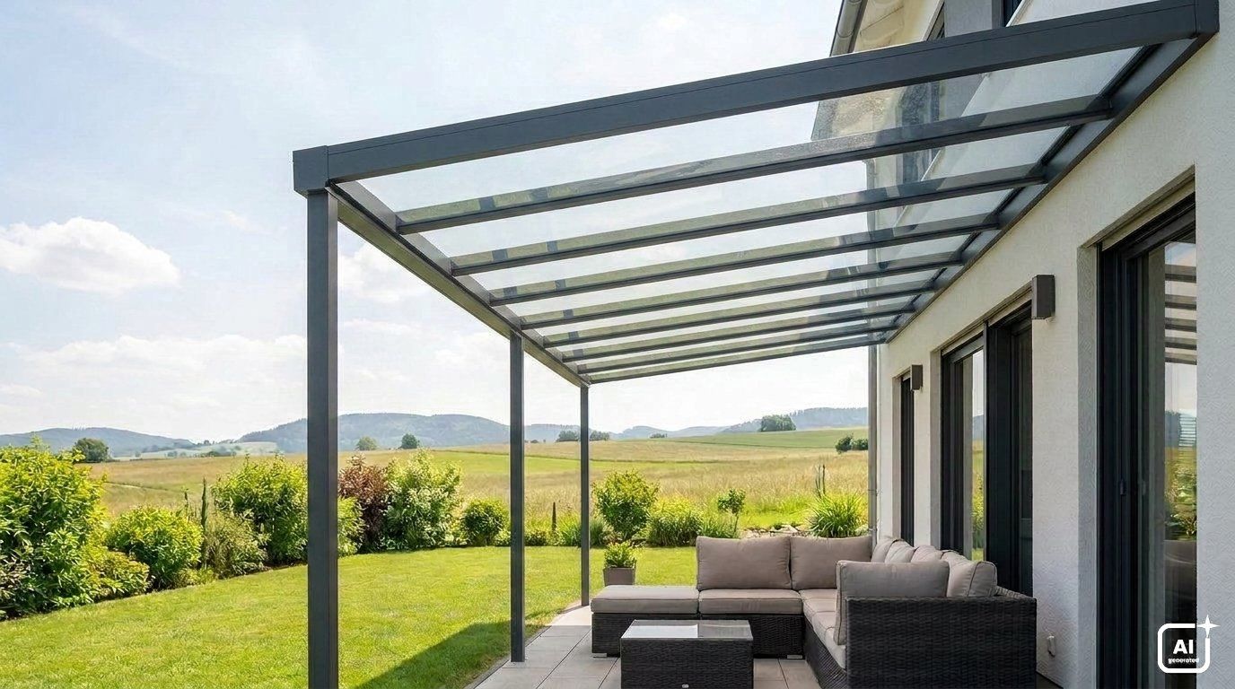 Terrassenüberdachung aus Aluminium in Spaichingen