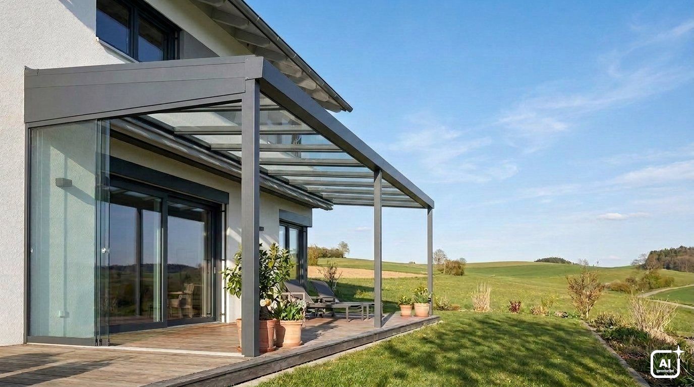 Terrassenüberdachung aus Aluminium in Tuningen