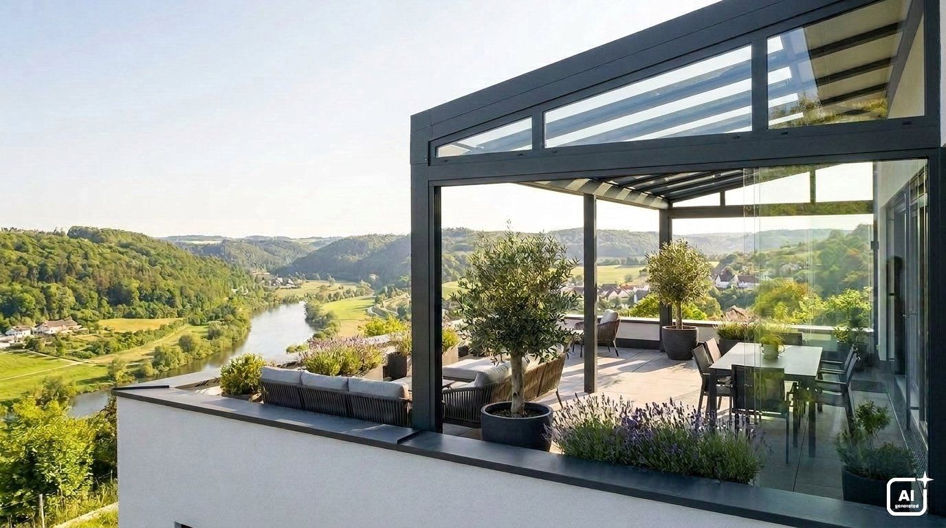 Terrassenüberdachung aus Aluminium in Tuttlingen