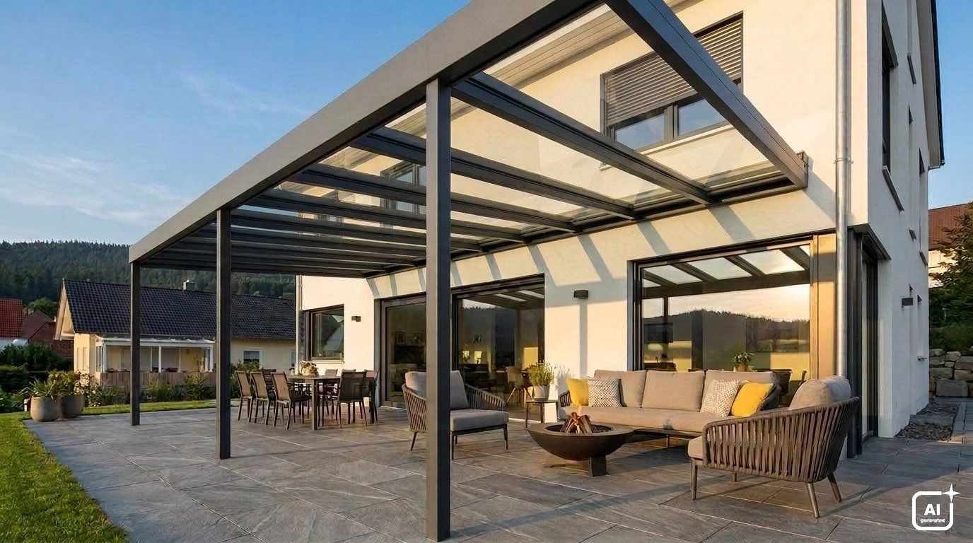 Terrassenüberdachung aus Aluminium in Villingen-Schwenningen