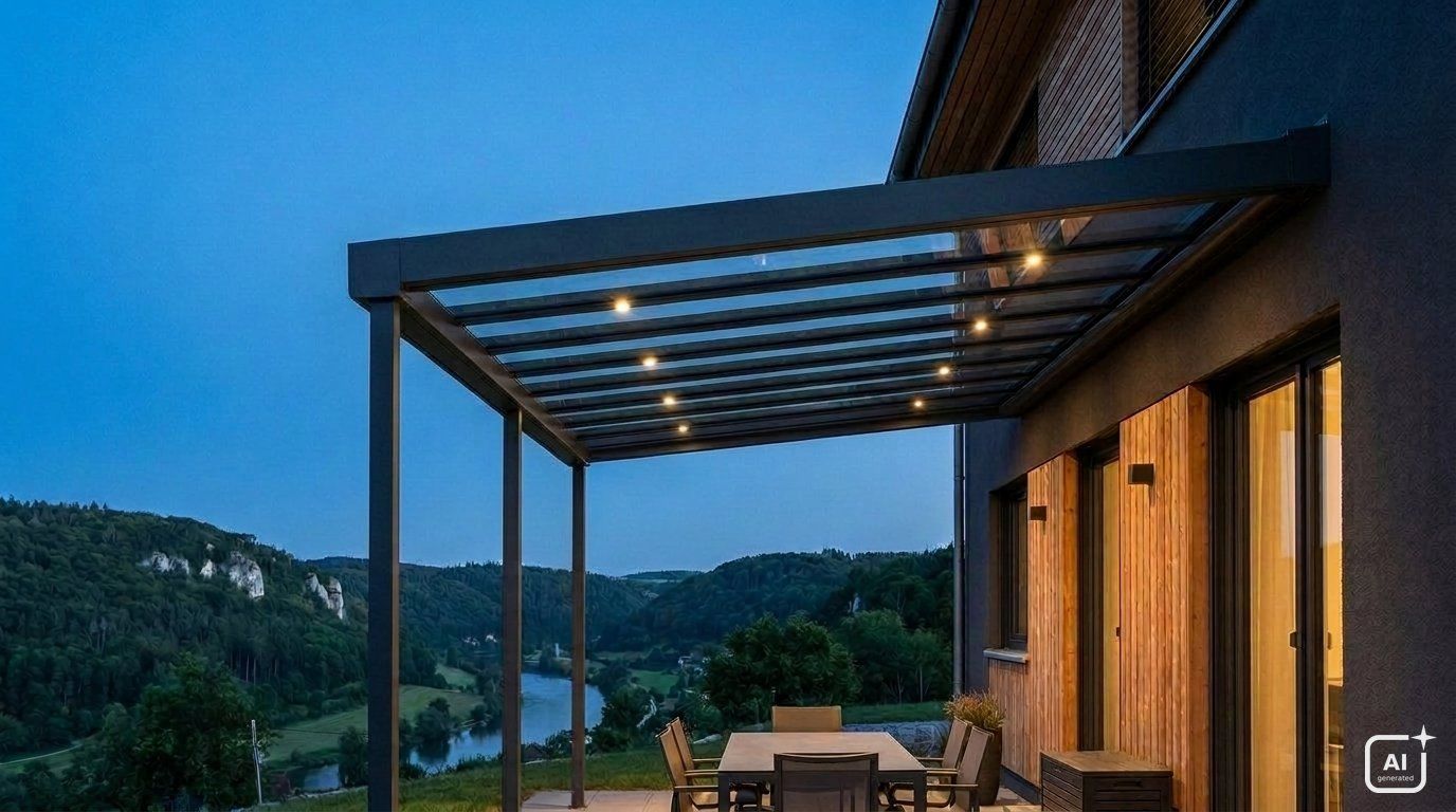 Terrassenüberdachung aus Aluminium in Wurmlingen